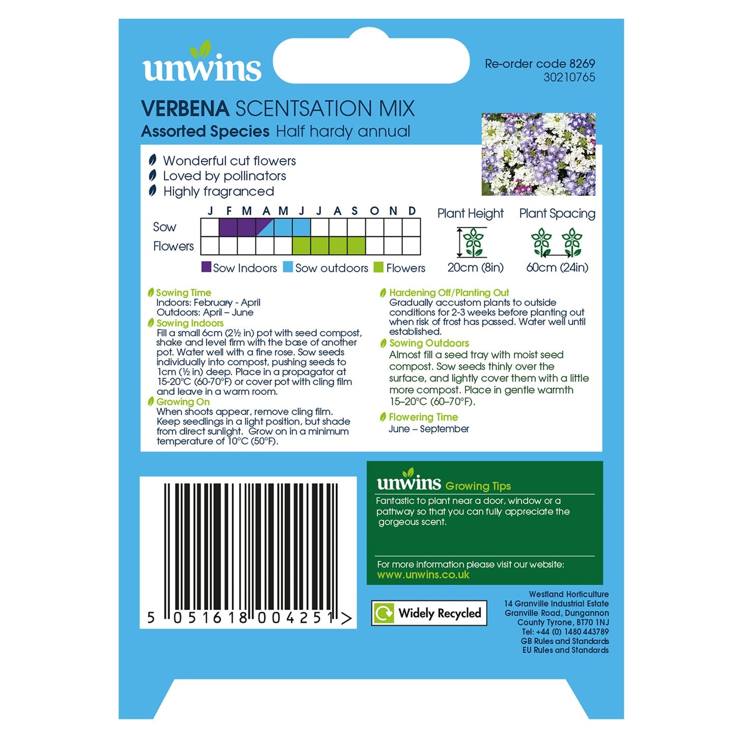 Unwins Verbena Scentsation Mix