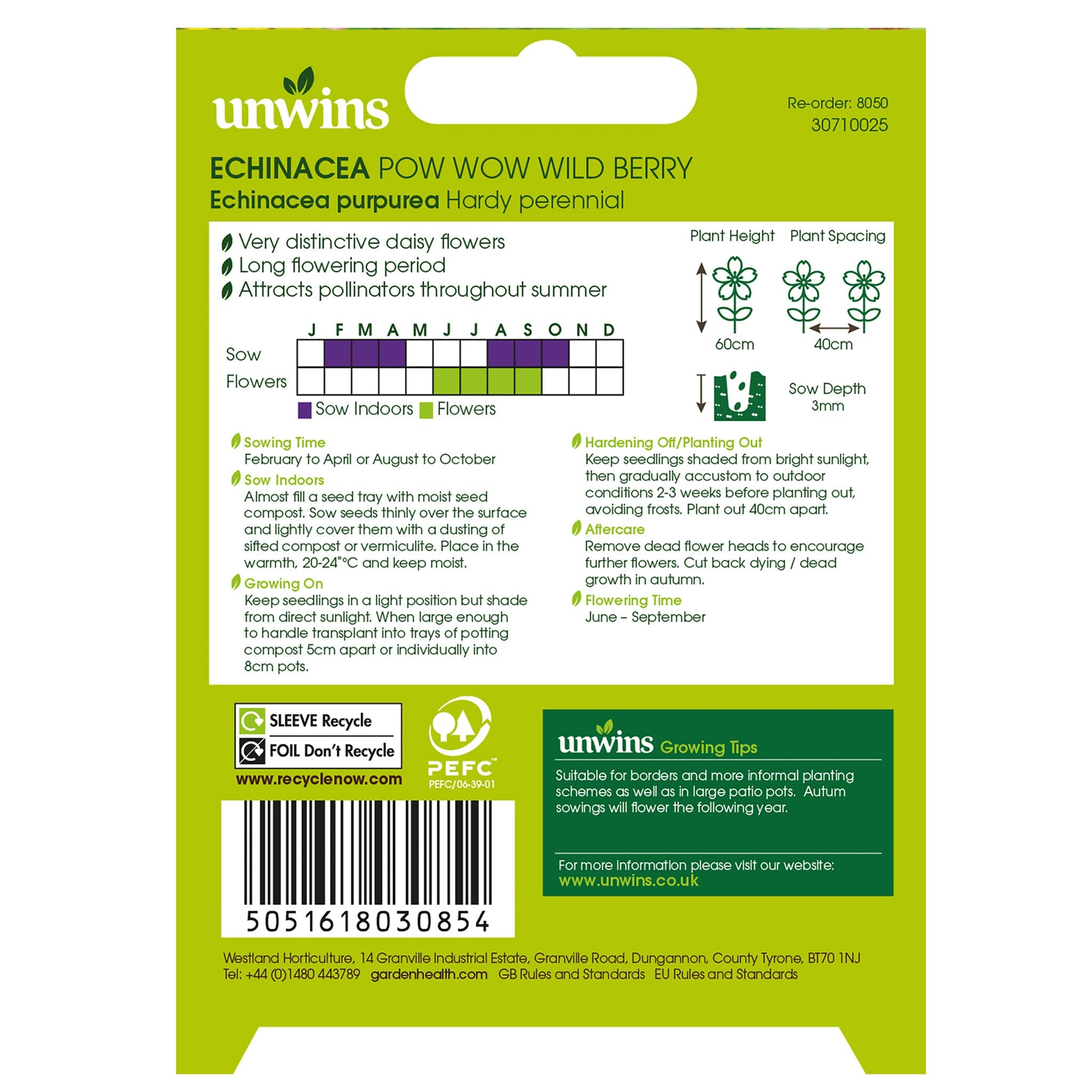 Unwins Nature's Haven Echinacea Pow Wow Wild Berry Seeds