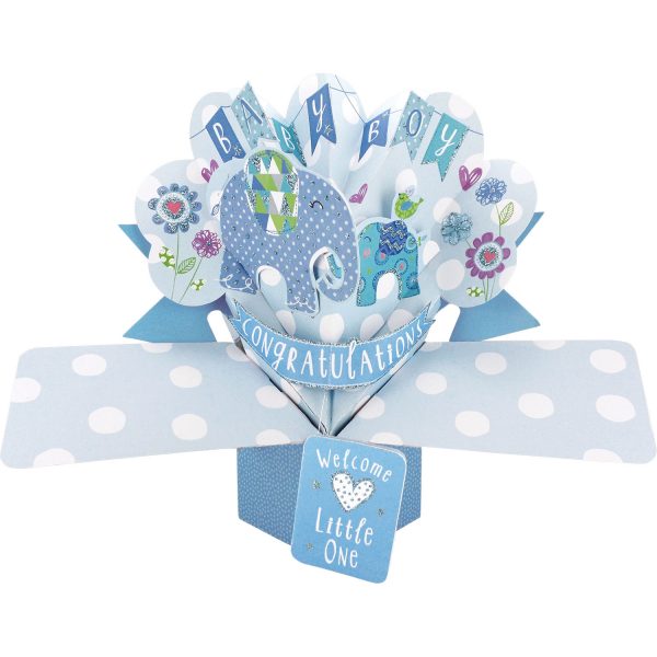 Suki 3D Pop Up New Baby Card – Baby Boy