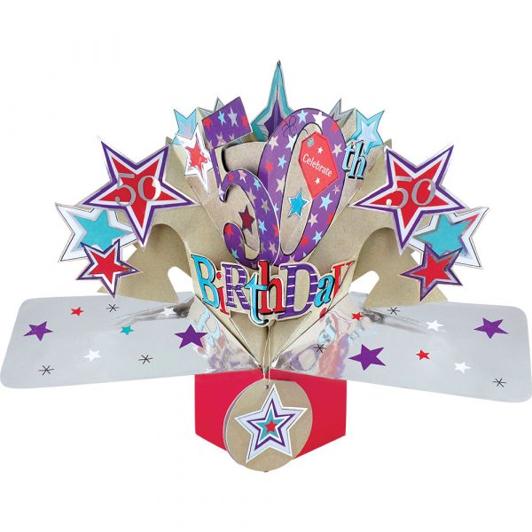 Suki 3D Pop Up Age Card – 50th Birthday