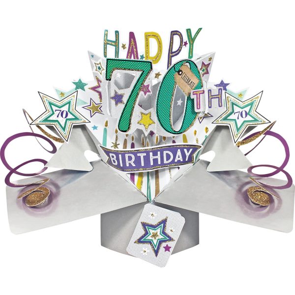 Suki 3D Pop Up Age Card – 70th Birthday