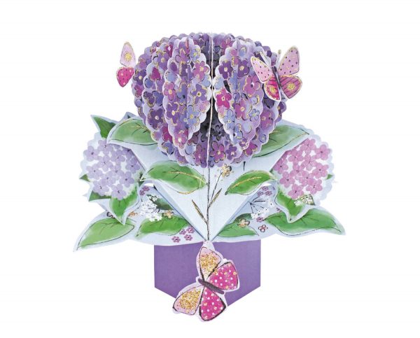 Suki 3D Pop Up Blank Card – Hydrangea