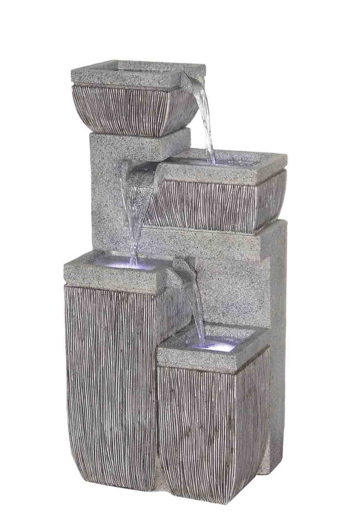 Hamac 4 Bowl Textured Granite Water Feature