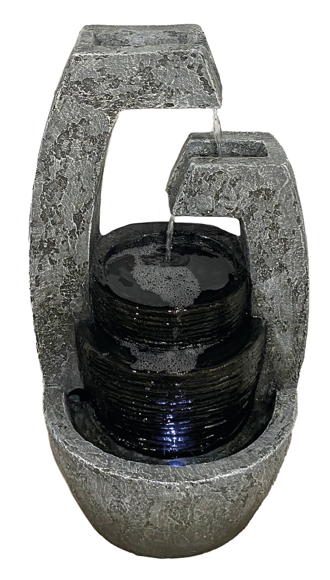 Hamac Solar Kells Carved Stone Water Feature