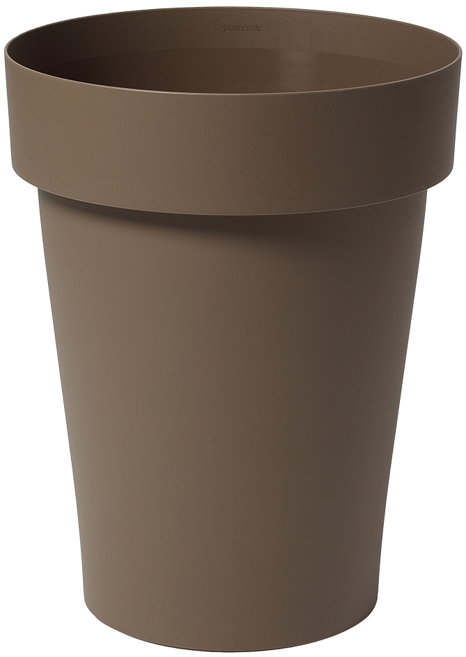 Treadstone Round High Pot 35cm Latte