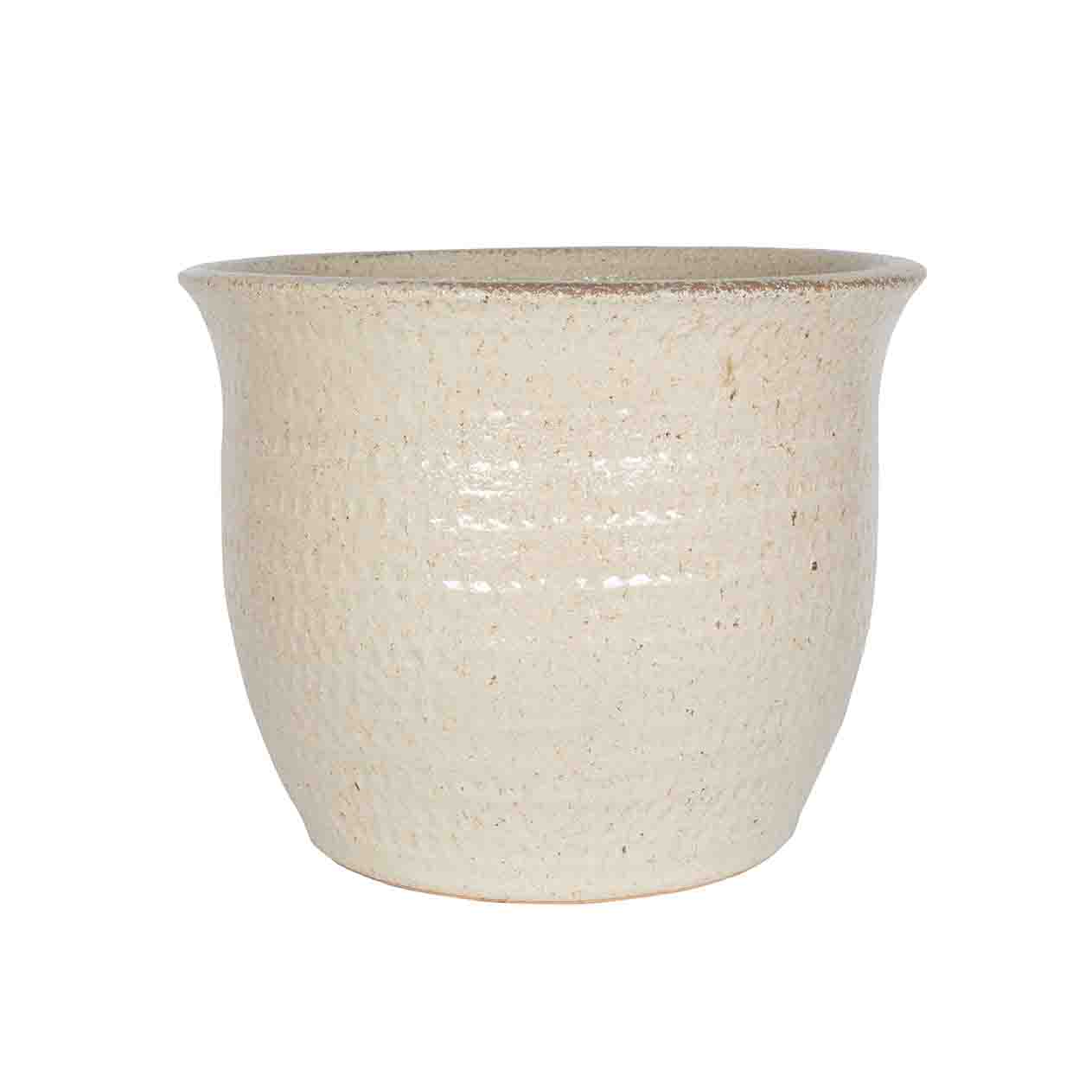 Apta Rustica Off White Glazed Bell Planter