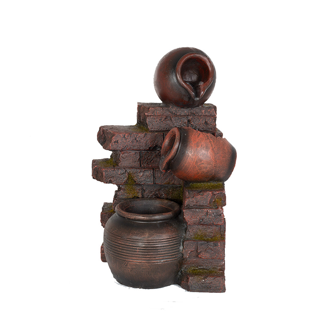 Easy Fountain Pot Wall Pours Daytime Solar Water Feature