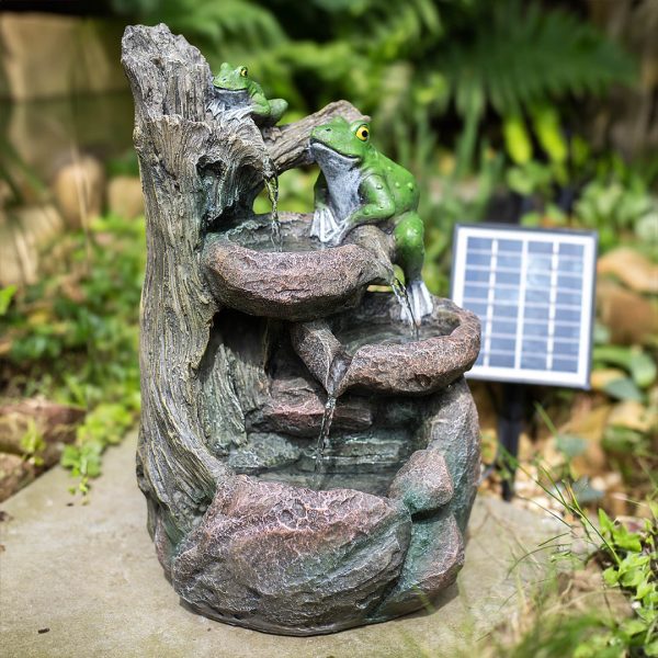 Easy Fountain Frog Pools Solar Water Feature