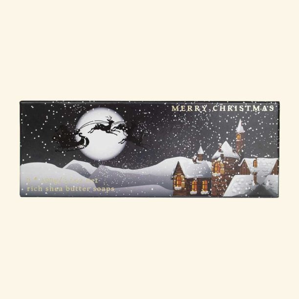 The English Soap Company Winter Village Triple Soap Gift Box