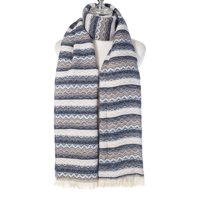 Accessories by Park Lane Stripe Scarf Navy