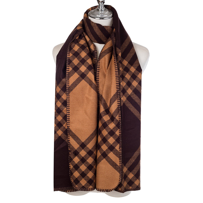 Accessories by Park Lane Cross Scarf Cocoa