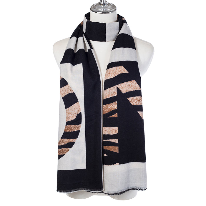 Accessories by Park Lane Bold Design Scarf Linen