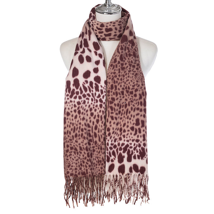Accessories by Park Lane Animal Print Scarf Mocha Mousse