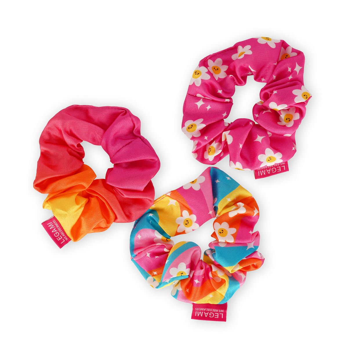 Legami Set Of 3 Daisy Hair Scrunchies