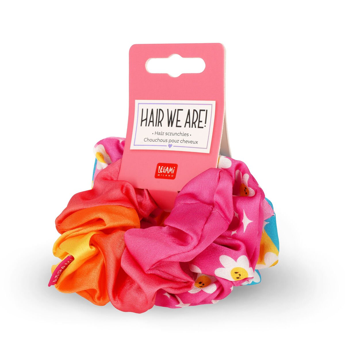 Legami Set Of 3 Daisy Hair Scrunchies