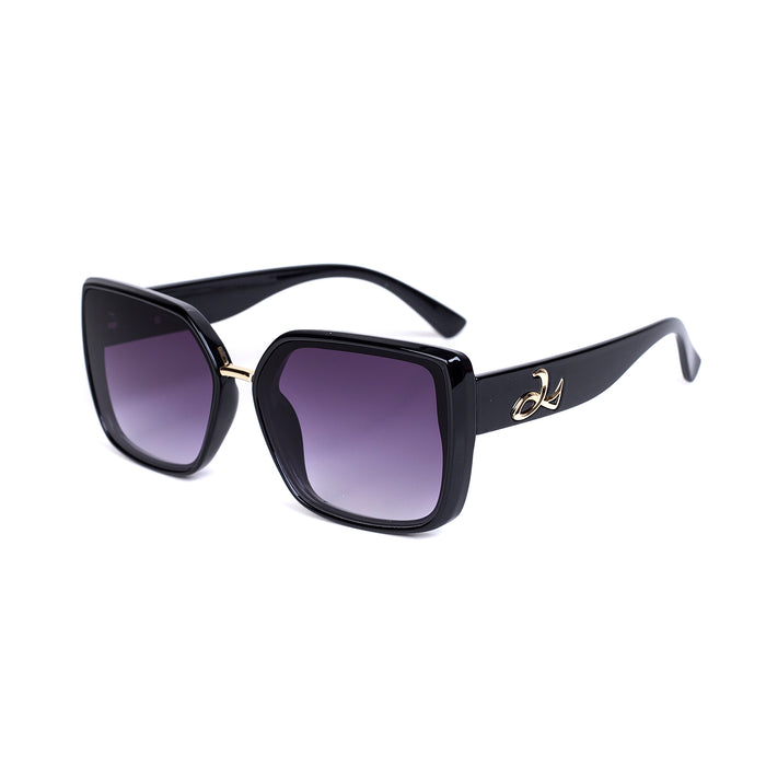 Park Lane Square Black & Gold Sunglasses