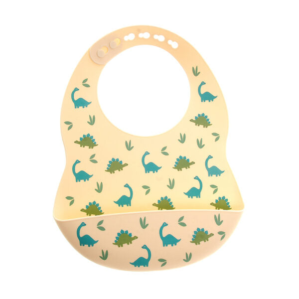Ziggle Catch It Silicone Bib Dinosaur