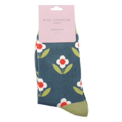 Miss Sparrow Retro Daisies Teal