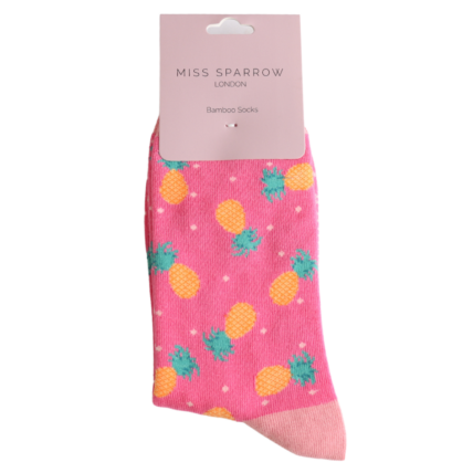 Miss Sparrow Pineapples & Spots Hot Pink