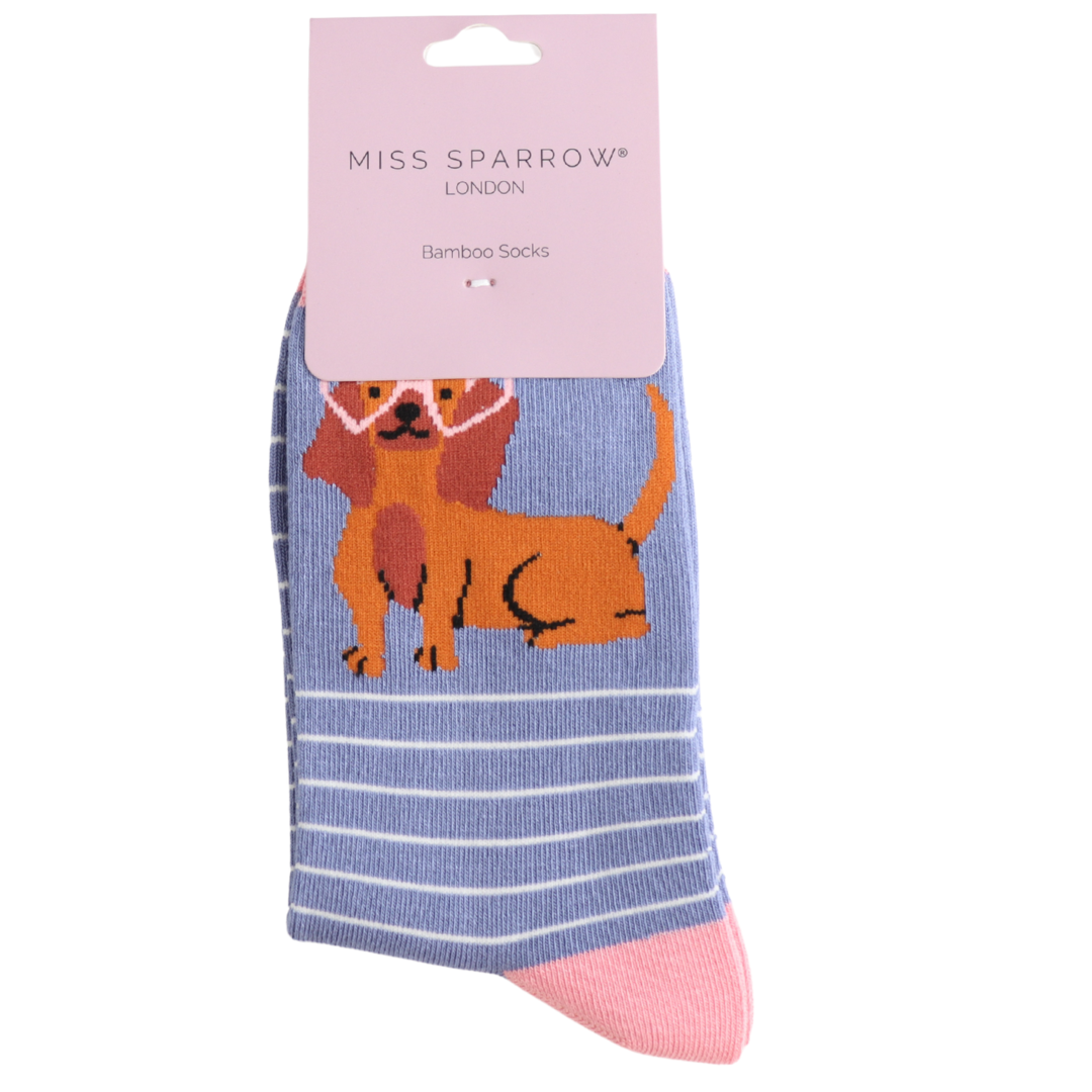 Miss Sparrow Sausage in Shades Socks Denim