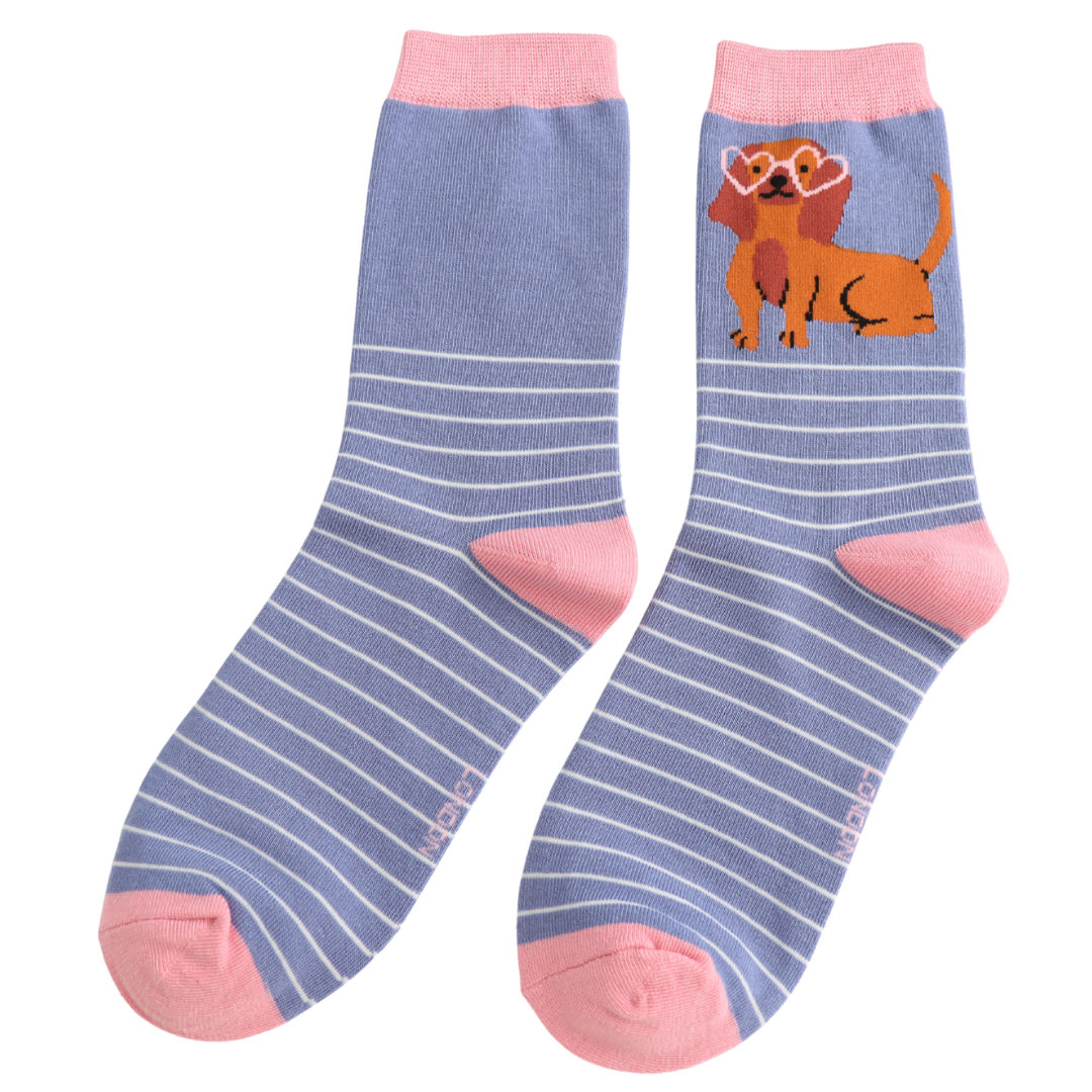 Miss Sparrow Sausage in Shades Socks Denim