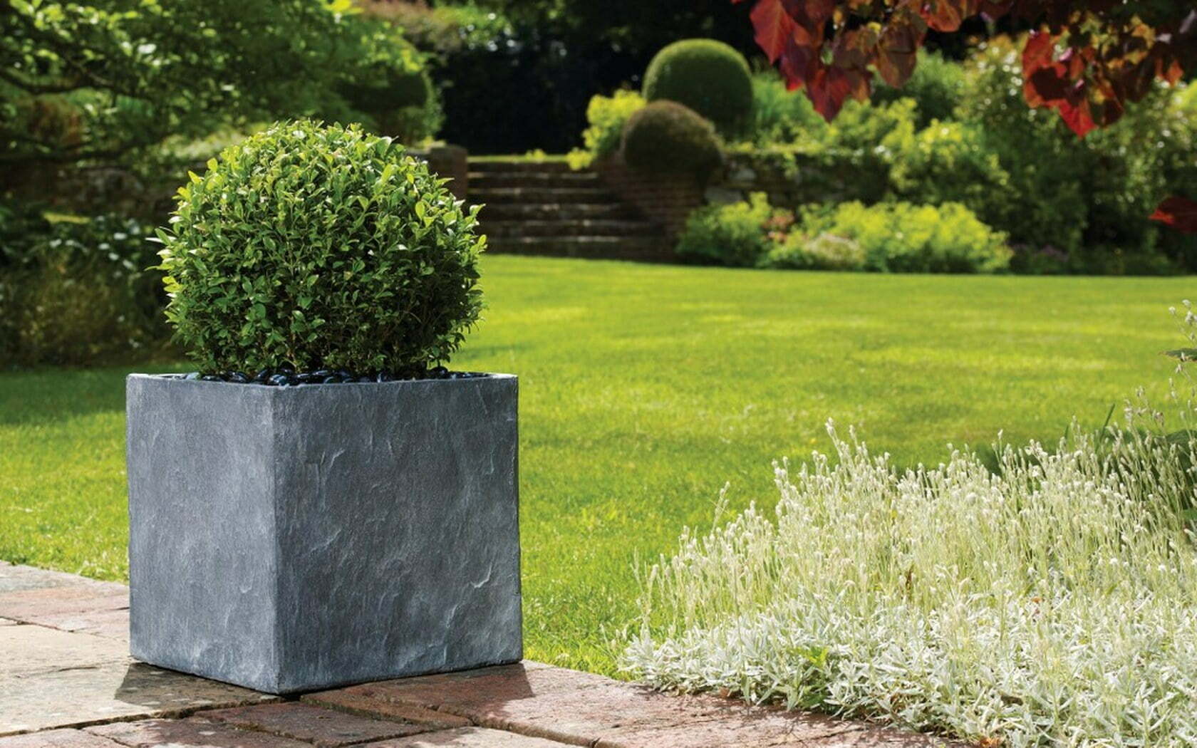 Apta Slate Light Grey Cube 26cm