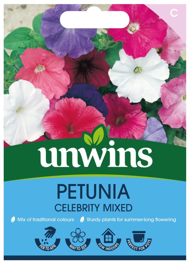 Unwins Petunia Celebrity Mixed Seeds