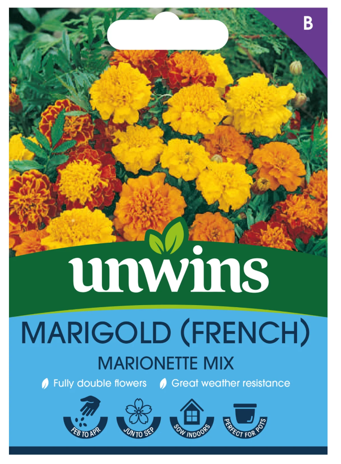 Unwins French Marigold Marionette Mix Seeds