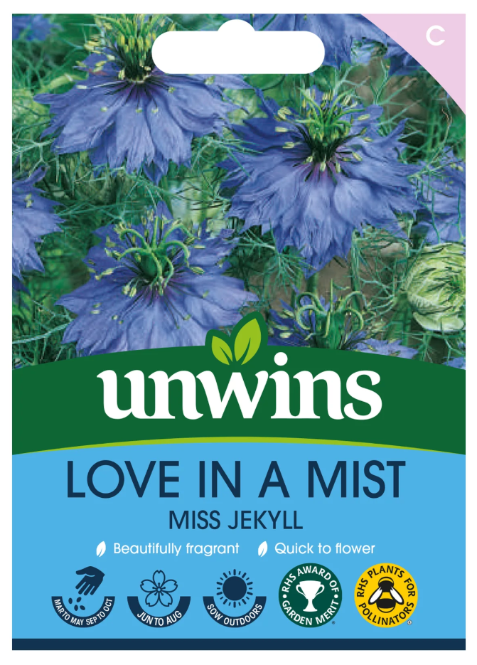 Unwins Love In A Mist Miss Jekyll Seeds