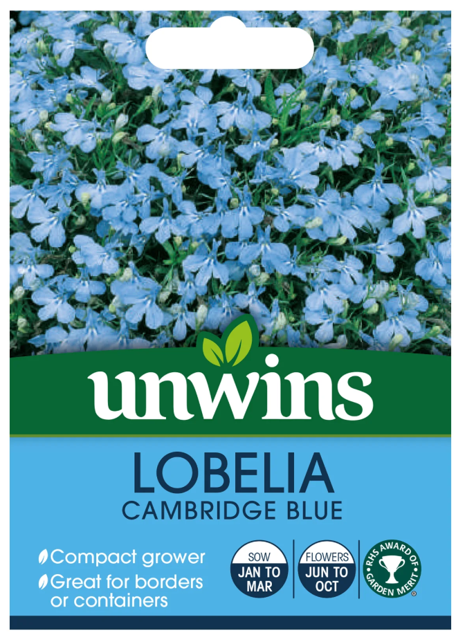 Unwins Bush Lobelia Cambridge Blue Seeds