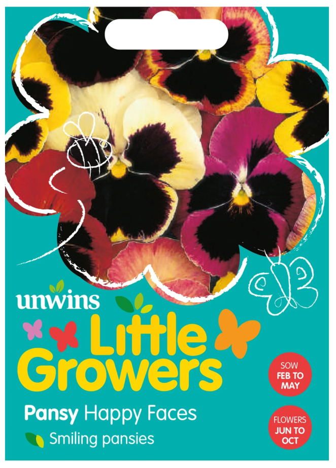 Unwins Little Growers Pansy Happy Faces Seeds