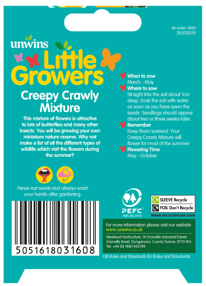 Unwins Little Growers Creepy Crawly Mixture Seeds