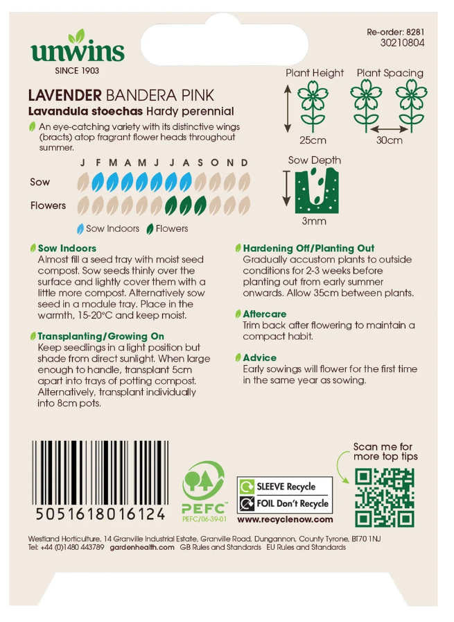 Unwins Lavender Bandera Pink Seeds