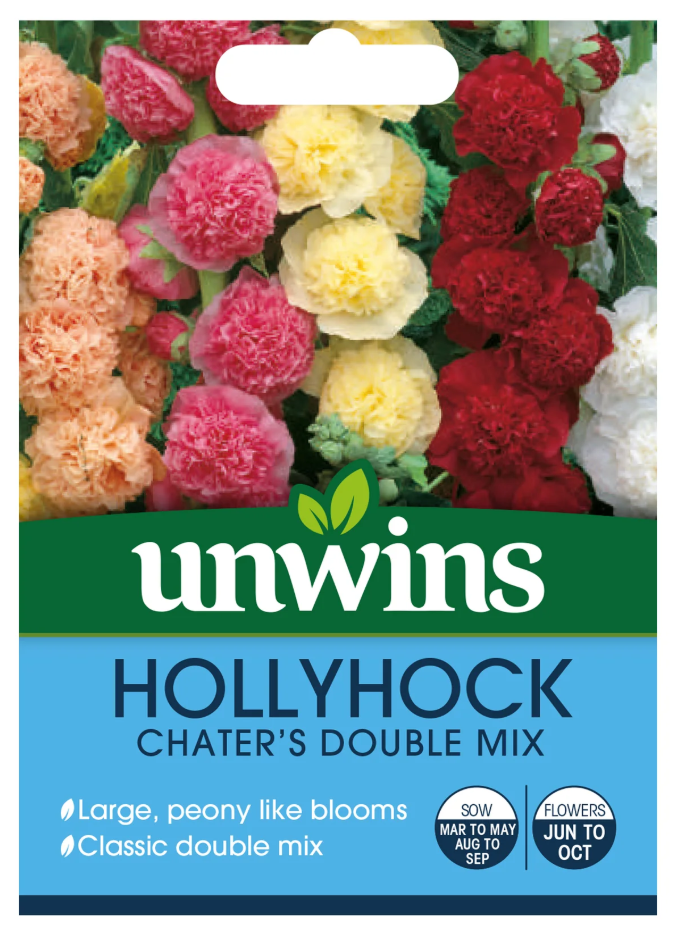 Unwins Hollyhock Chaters Double Seeds