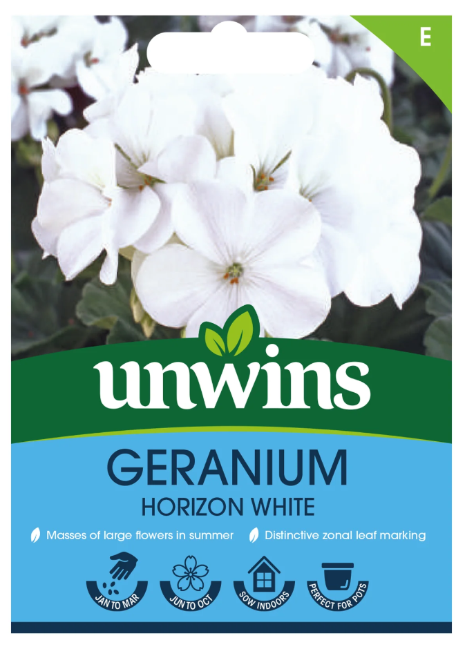 Unwins Geranium Horizon White Seeds