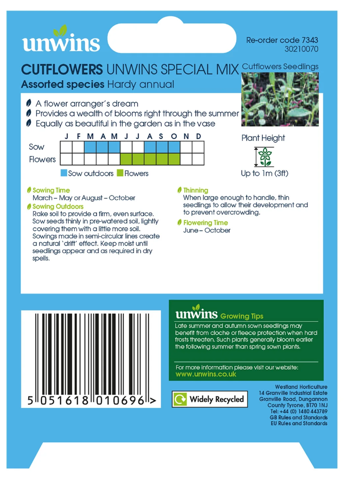Unwins Cutflowers Unwins Special Mix Seeds