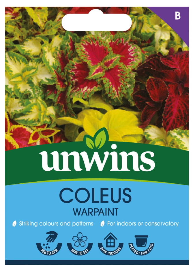 Unwins Coleus Warpaint Seeds