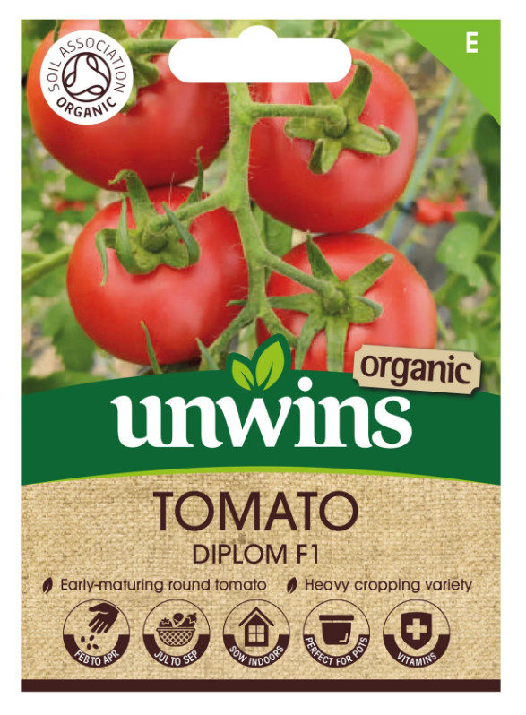 Unwins Organic Tomato Diplom F1 Seeds