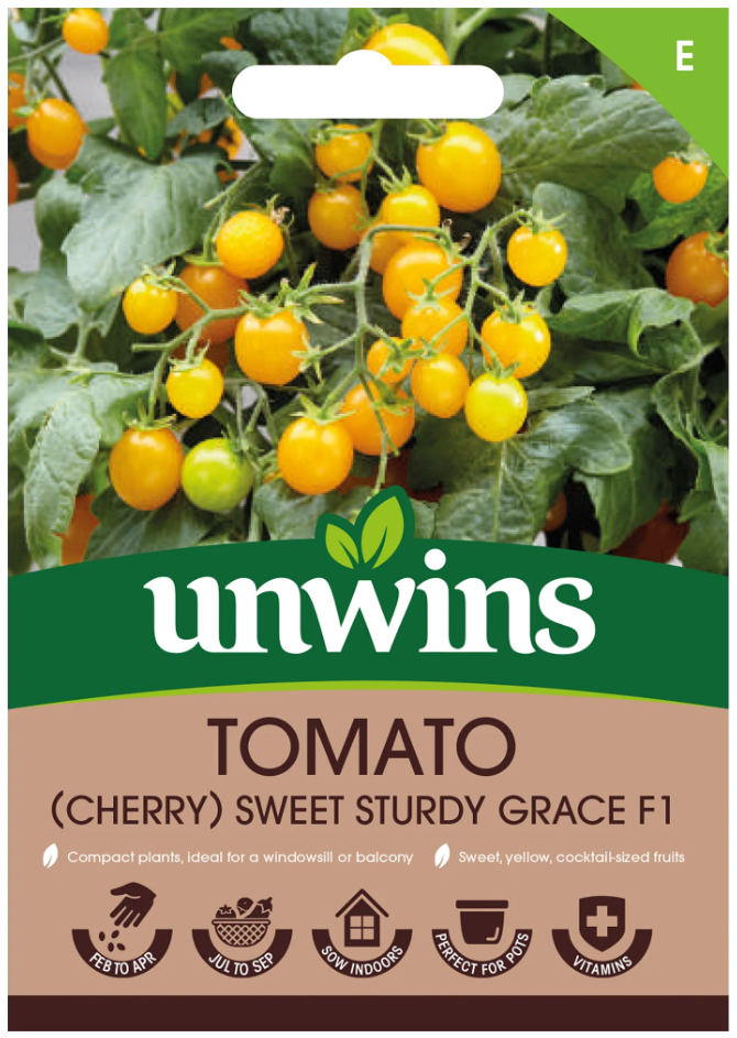 Unwins Cherry Tomato Sweet Sturdy Grace F1 Seeds