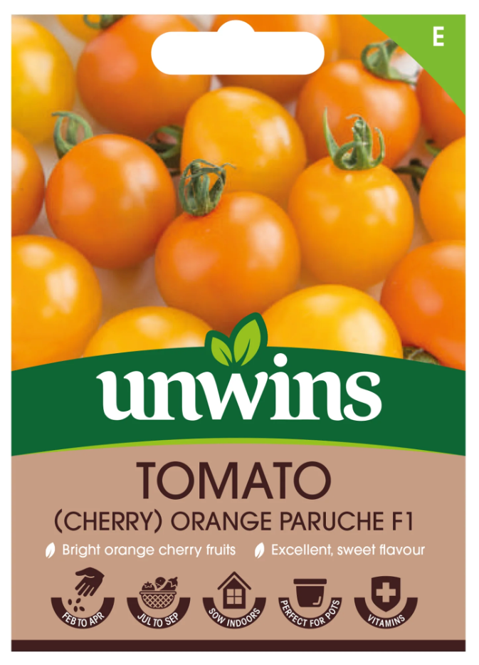 Unwins Cherry Tomato Orange Paruche F1 Seeds
