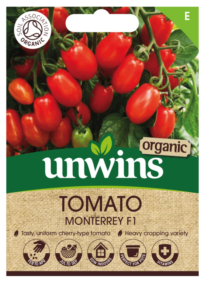 Unwins Organic Cherry Tomato Monterrey F1 Seeds