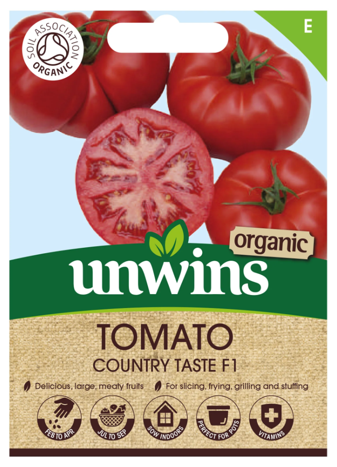 Unwins Organic Tomato Country Taste F1 Seeds