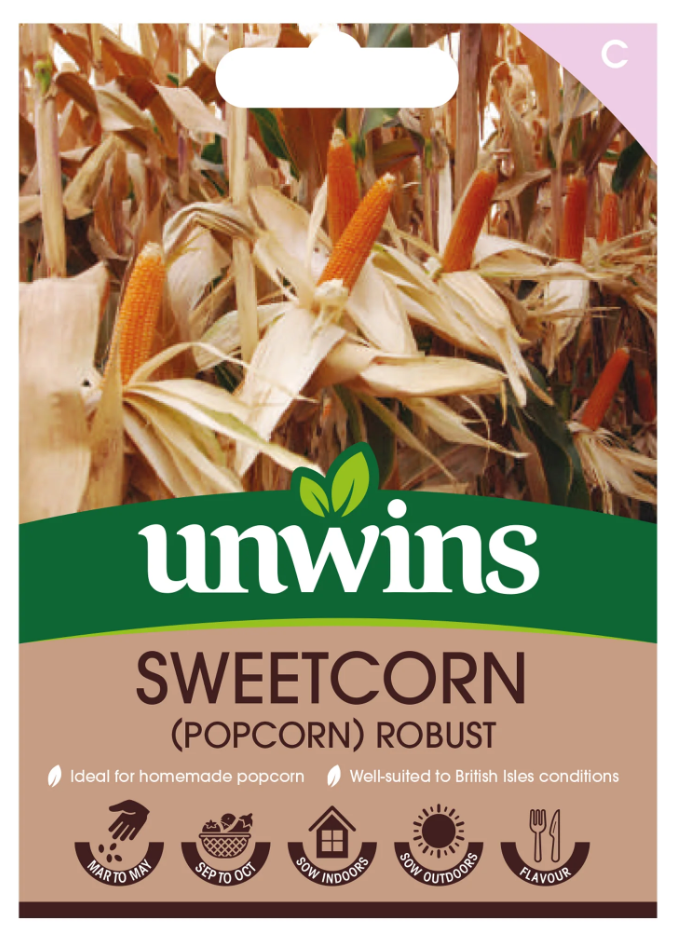 Unwins Popcorn Sweetcorn Robust Seeds