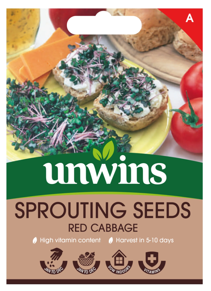 Unwins Sprouting Seeds Red Cabbage Seeds