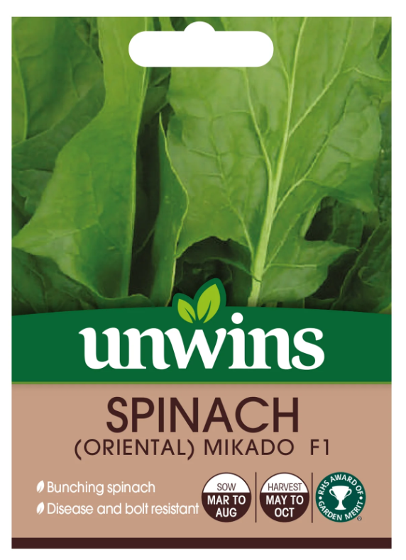 Unwins Oriental Spinach Mikado F1 Seeds