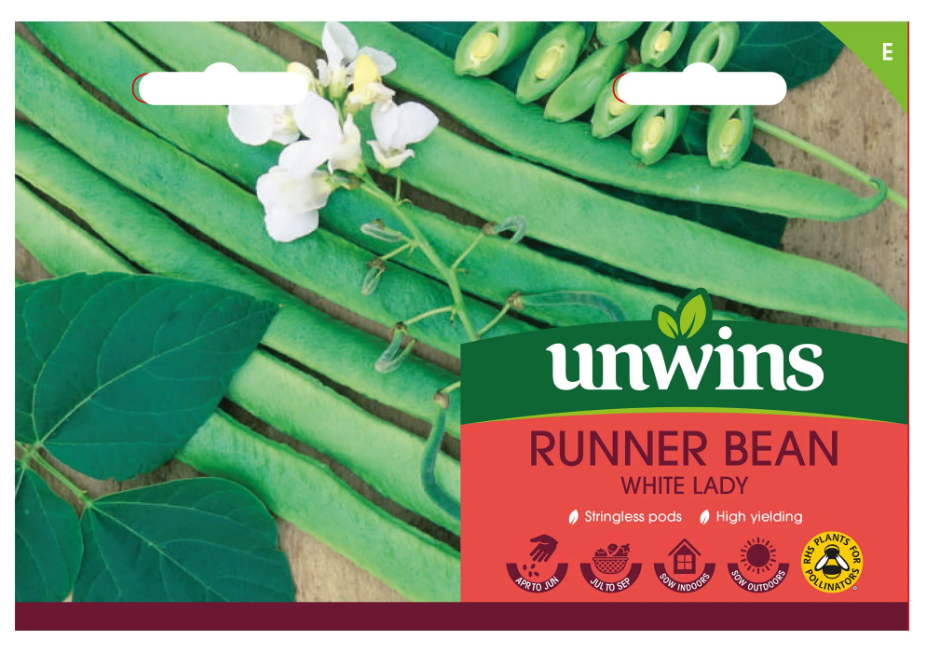 Unwins Runner Bean White Lady