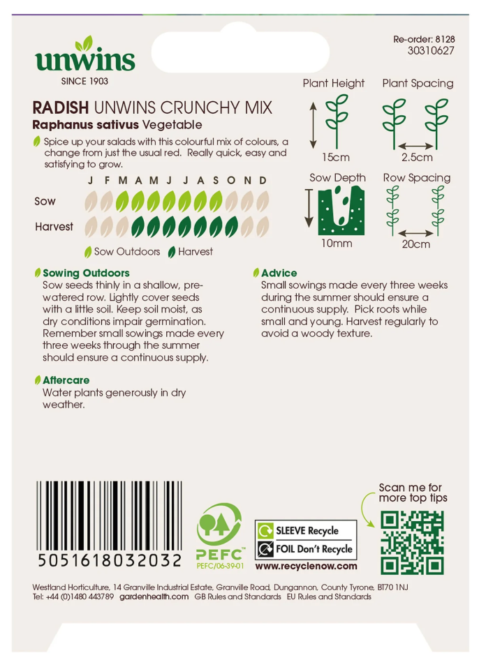 Unwins Radish - Unwins Crunchy Mix Seeds