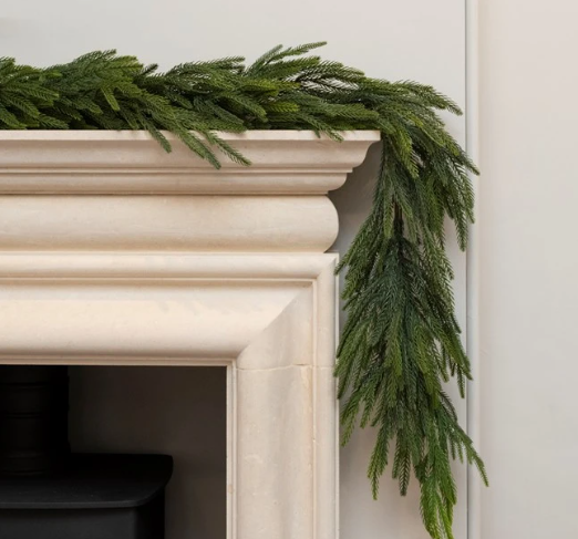 Waxed Pine Garland 180cm