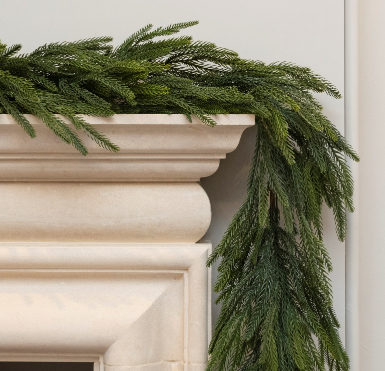 Waxed Pine Garland 180cm
