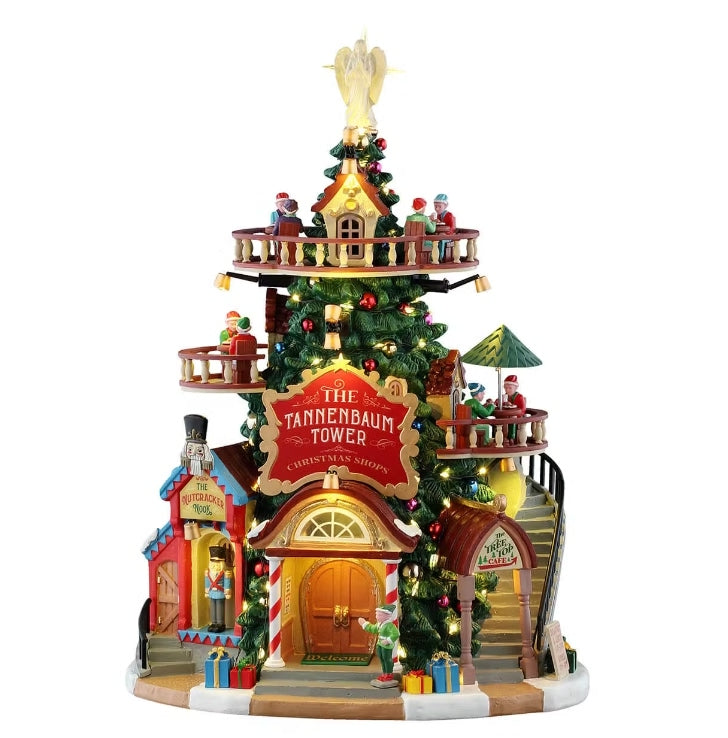 Lemax The Tannenbaum Tower Christmas Shops Battery Operated 55311